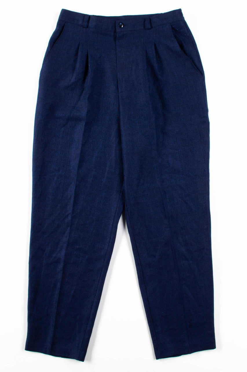 Navy Pleated Pants (sz. 12)