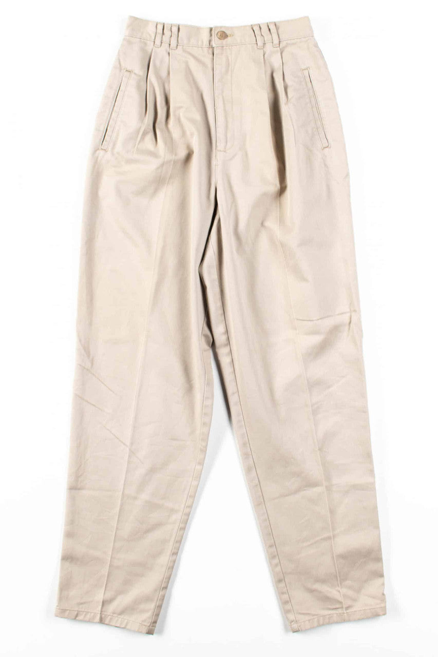 Khaki Pleated Vintage Pants (sz. 8A)