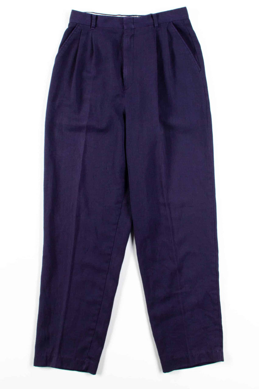 Dark Purple Pleated Vintage Pants (sz. 10)