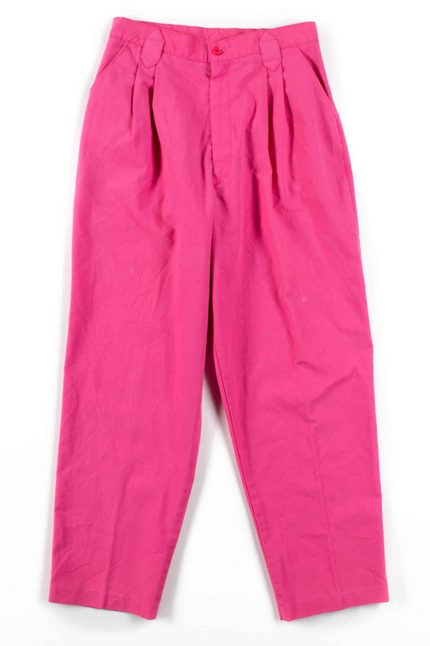 Hot Pink Pleated Vintage Pants (sz. 13)