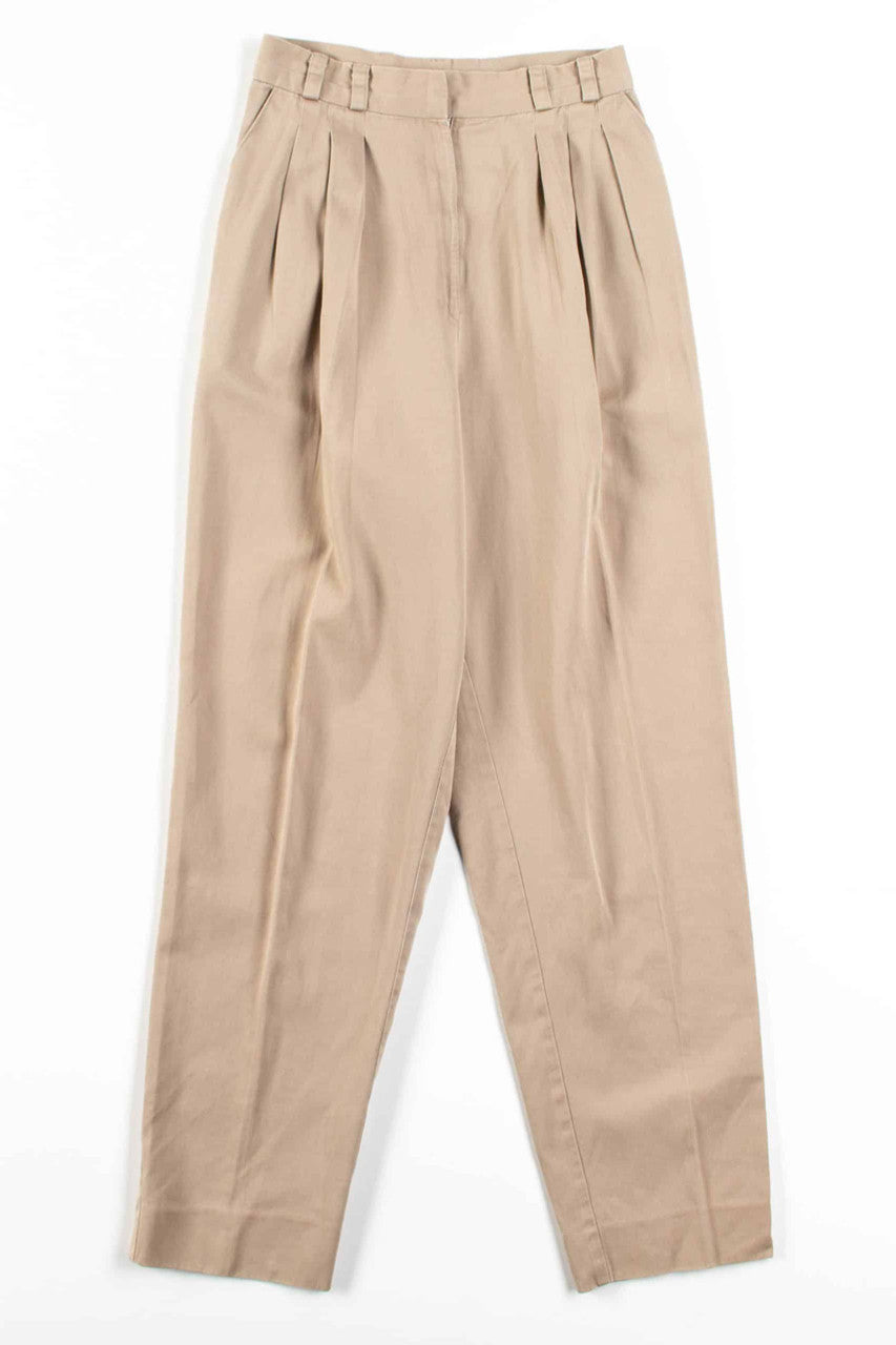 Vintage Pleated Khaki Pants