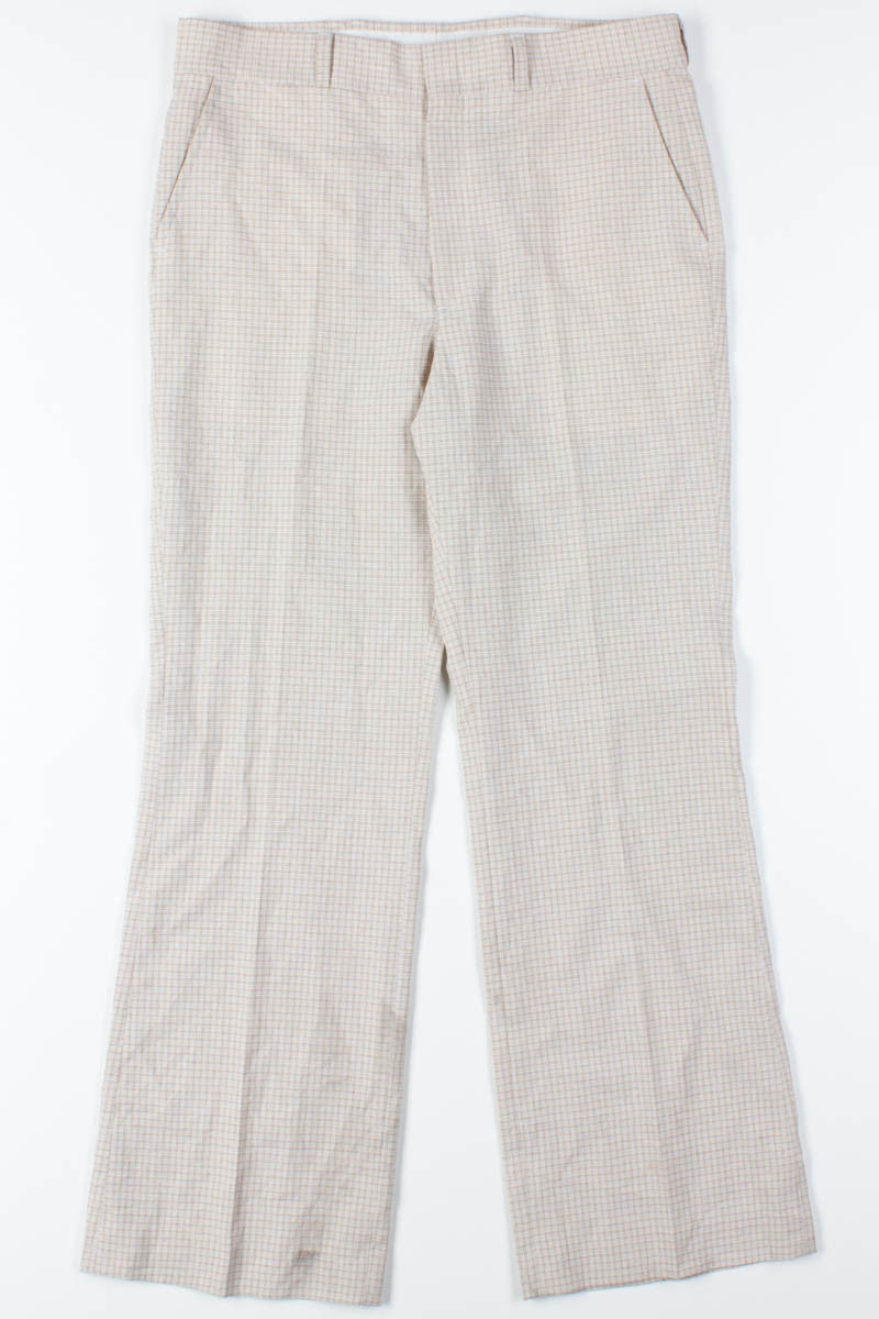 Tan Checkered Plaid Pants