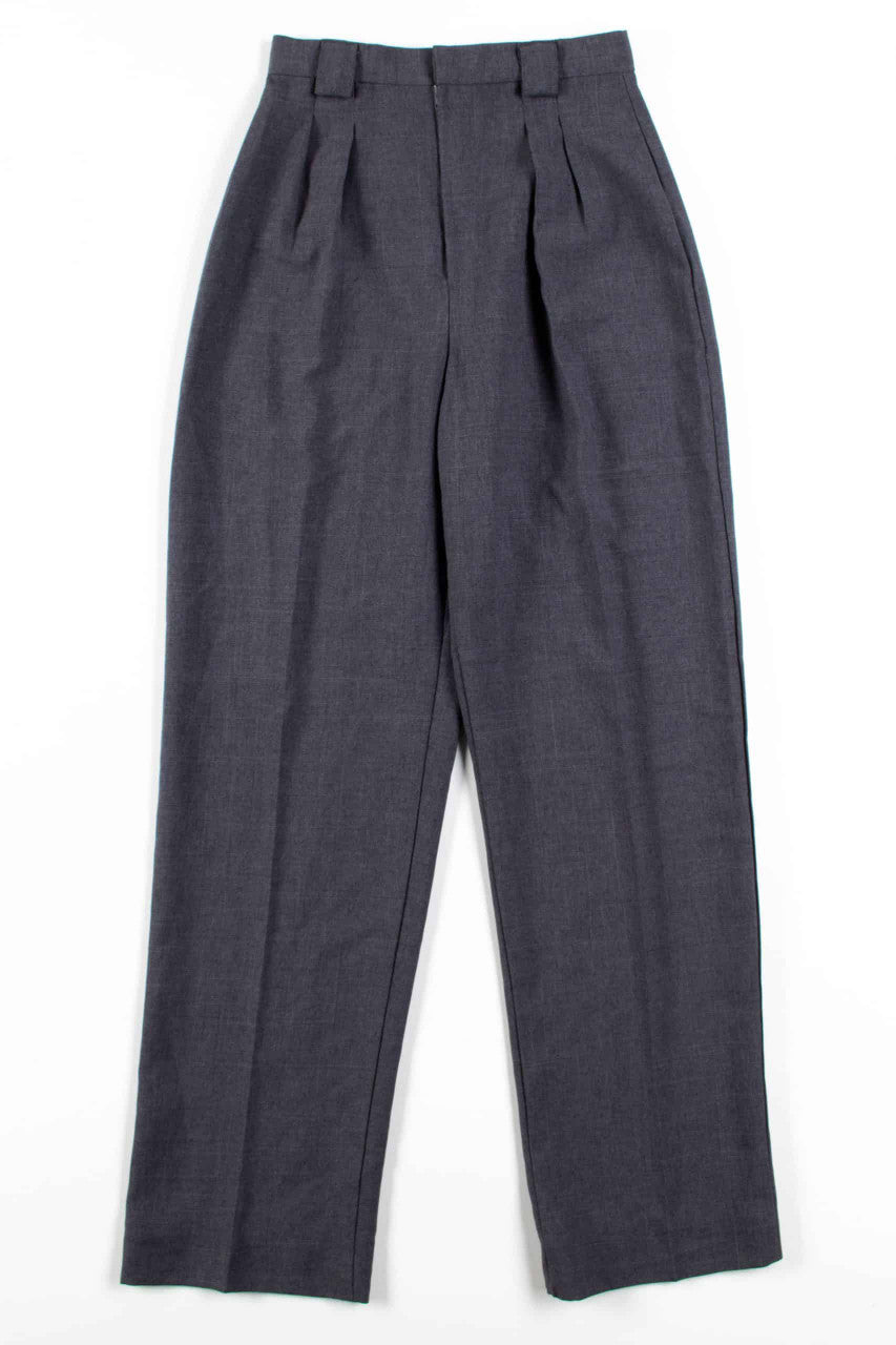 Grey Pleated Pants