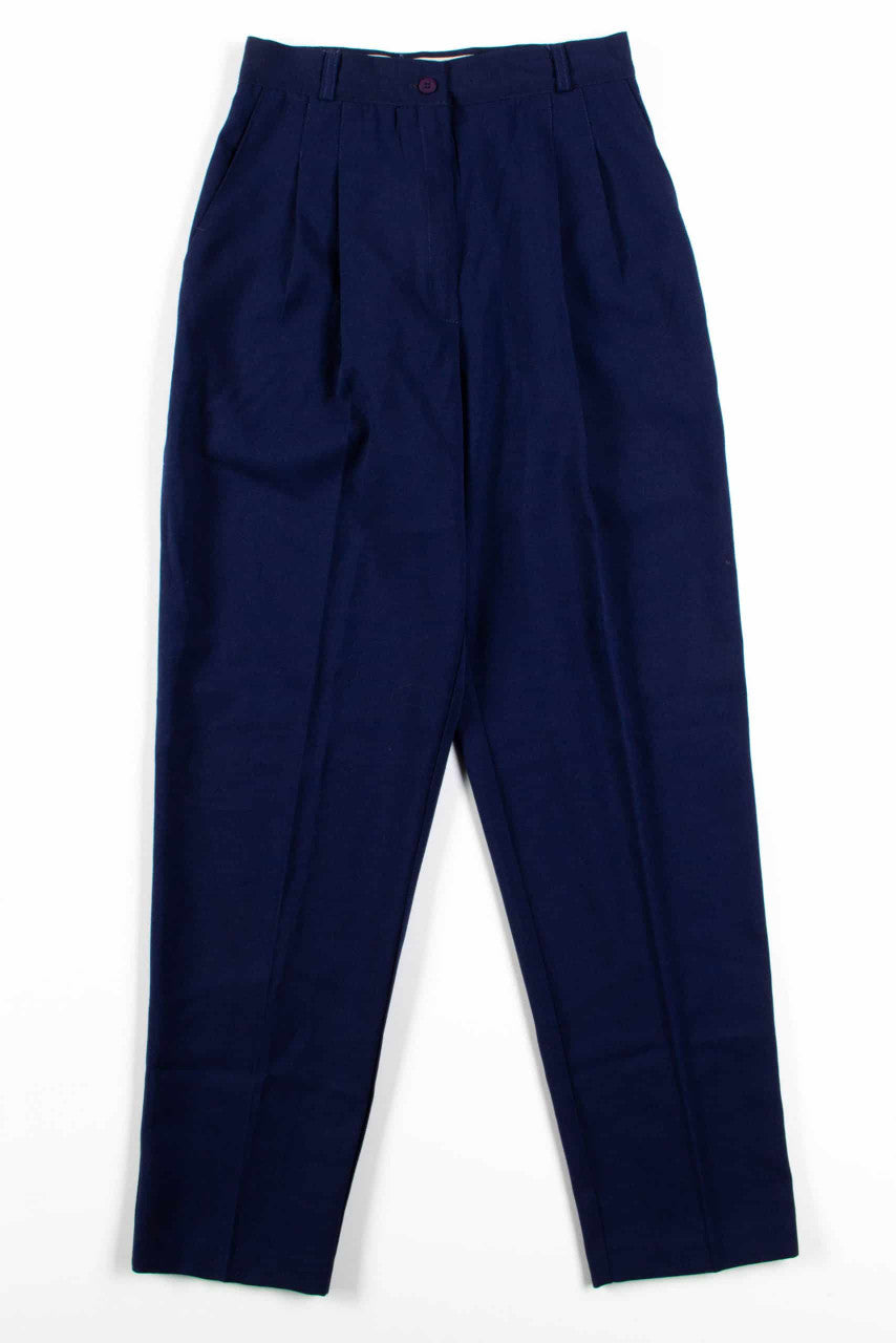 Navy Pleated Pants (sz. 11)
