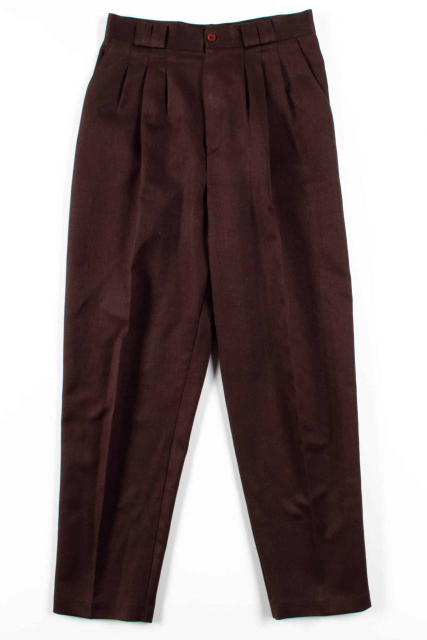 Brown Pleated Pants 1