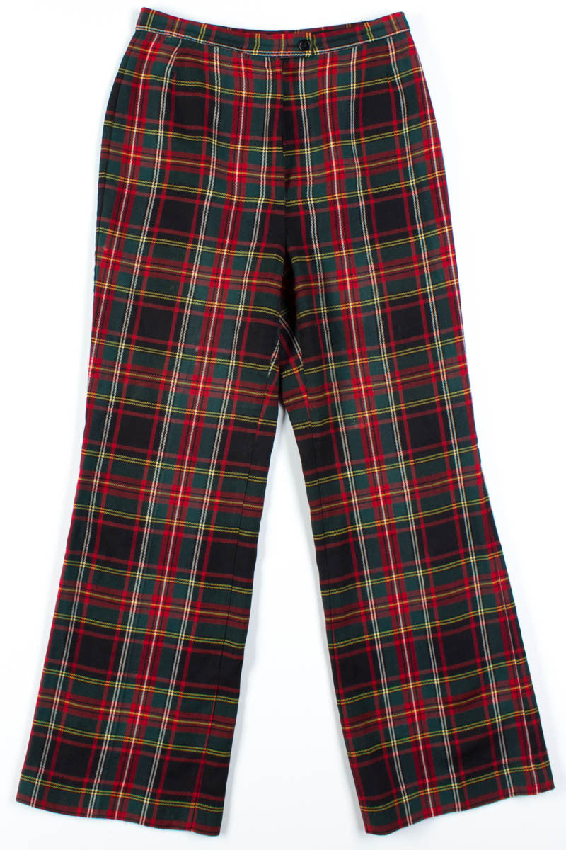 Red & Green Plaid Golf Pants