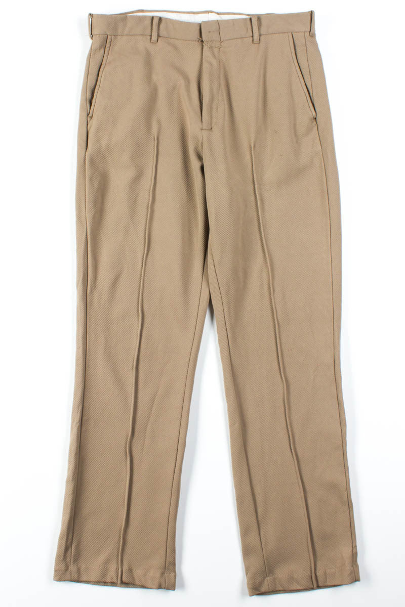 Tan Pleated Vintage Pants
