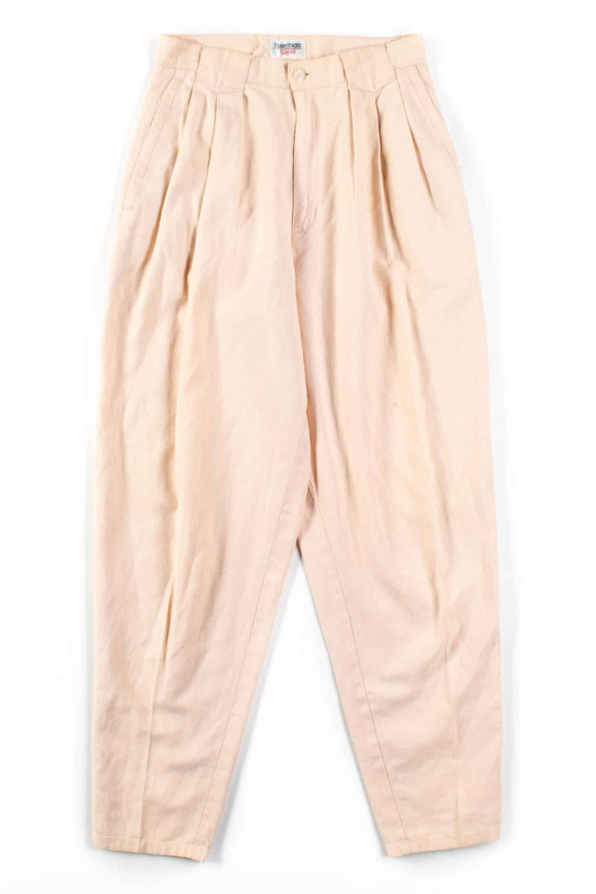 Peach Pleated High Waisted Pants (sz. 8)