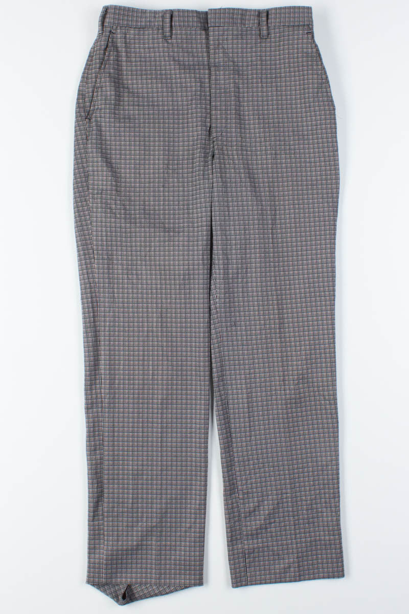 Black & Grey Checkered Plaid Pants