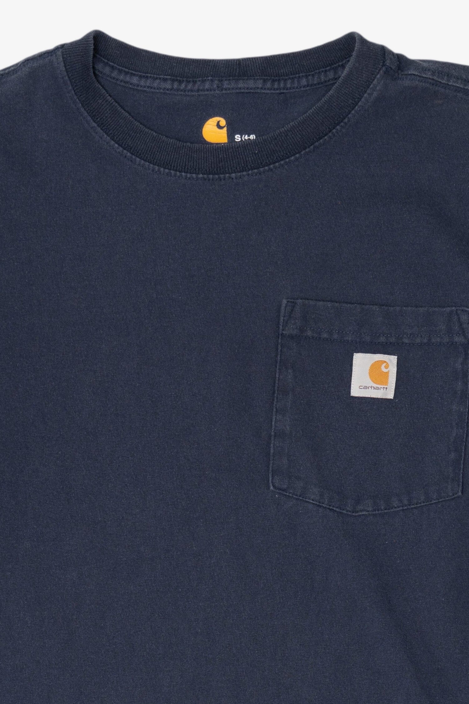 Navy Blue Carhartt Long Sleeve Pocket T-Shirt (2010s)