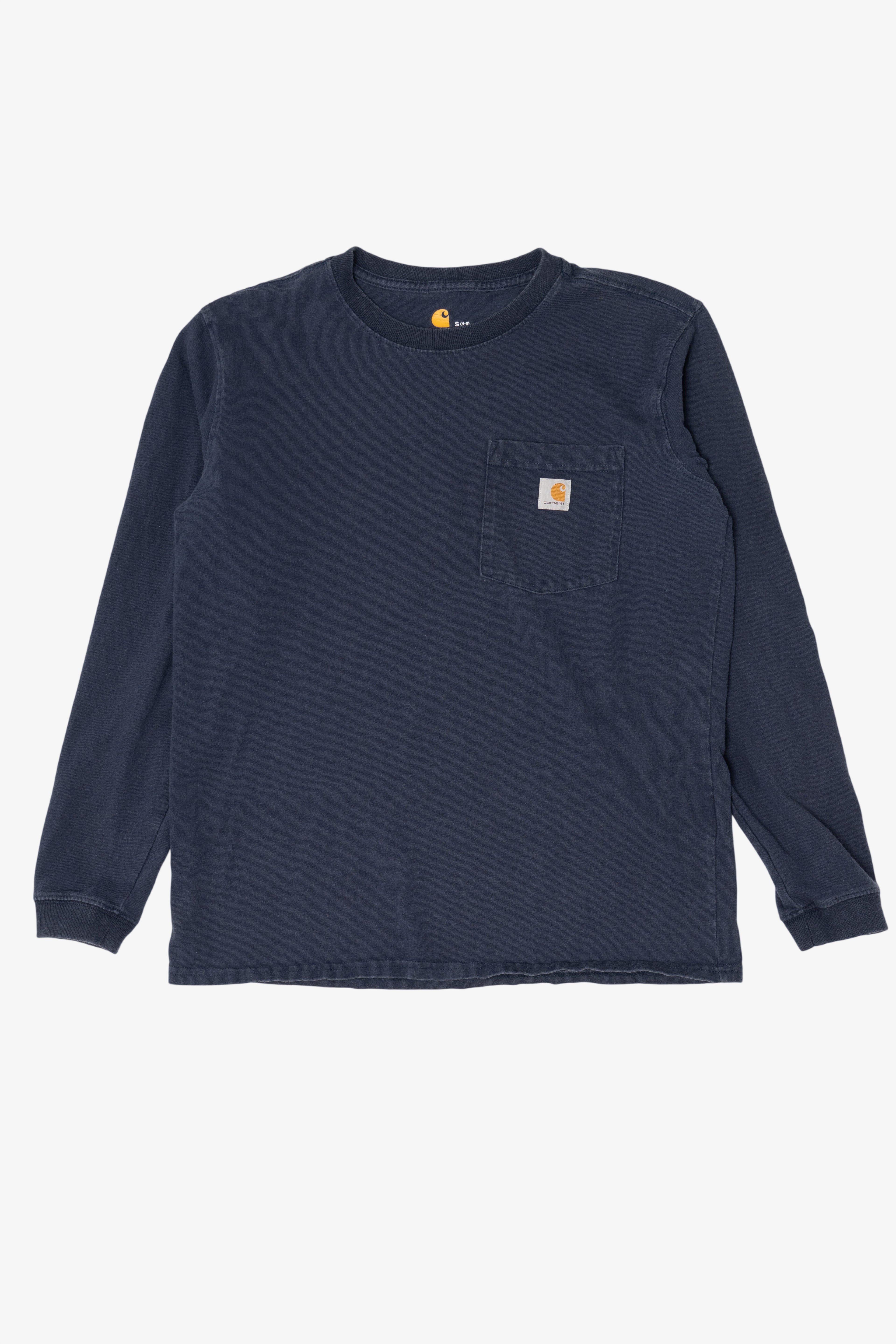 Navy Blue Carhartt Long Sleeve Pocket T-Shirt (2010s)