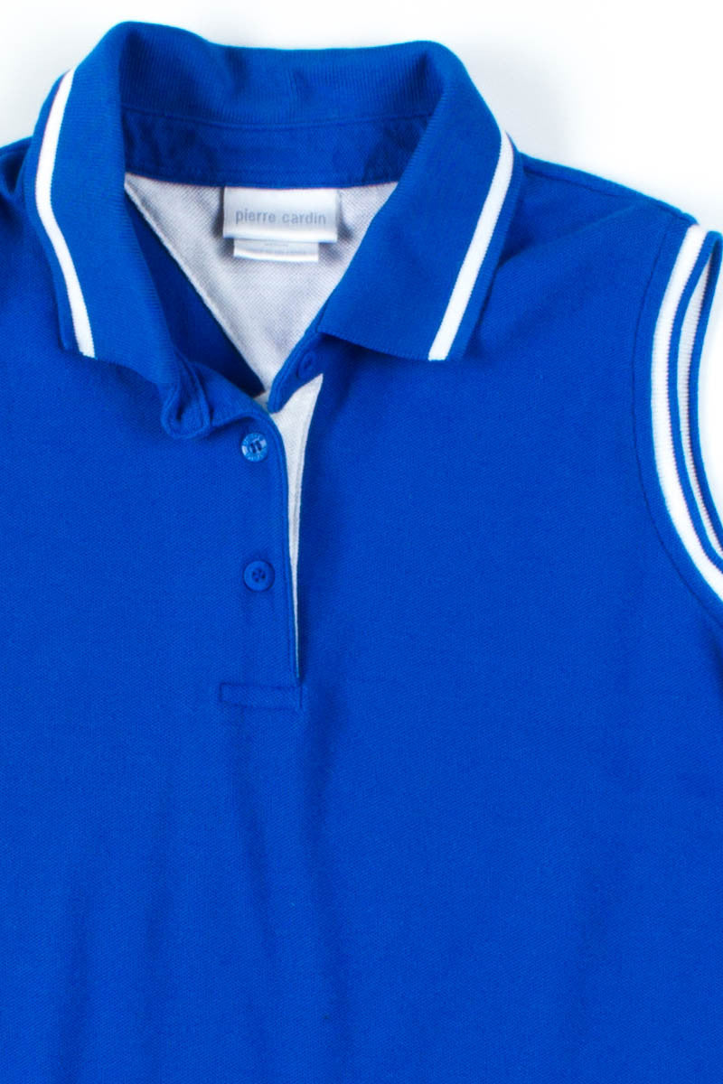 Blue Sleeveless Polo Shirt