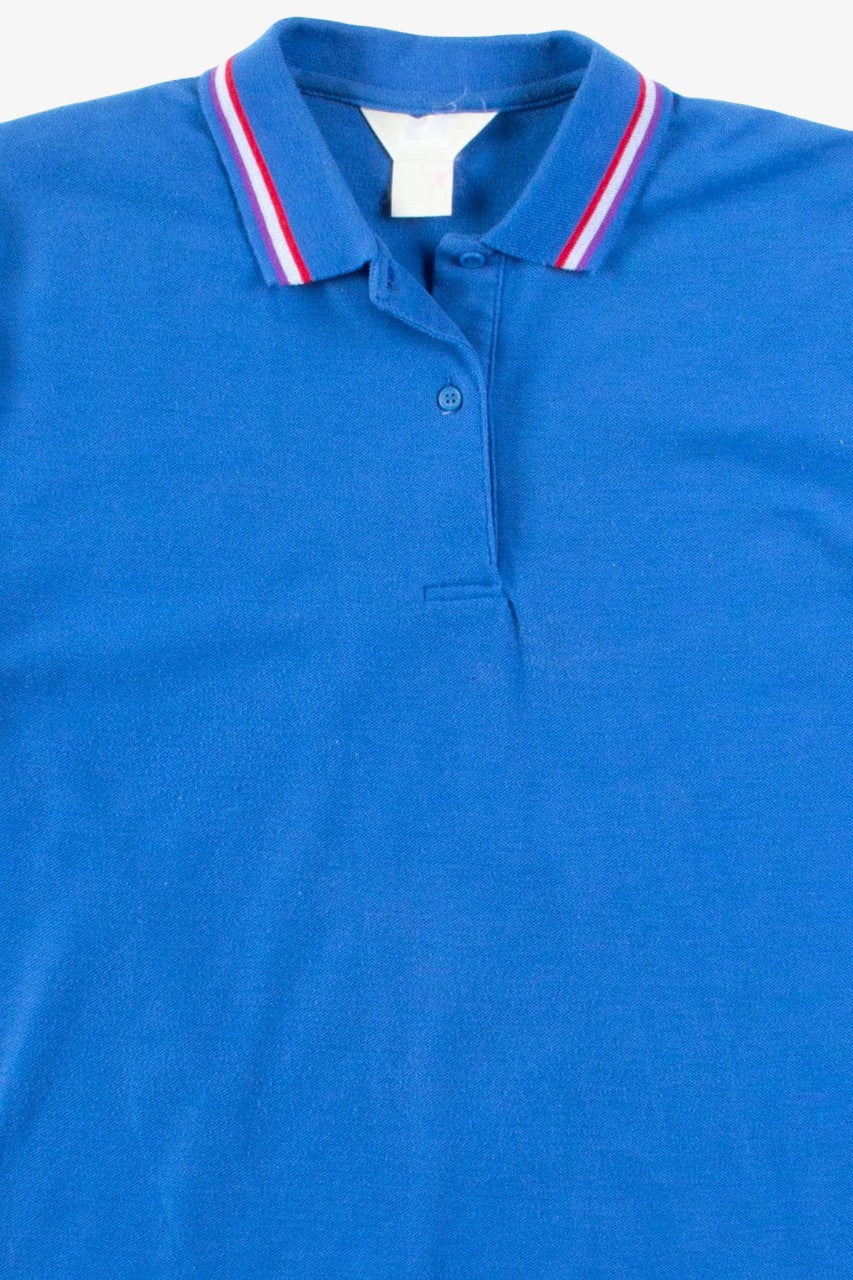 Light Blue Polo Shirt With Piping