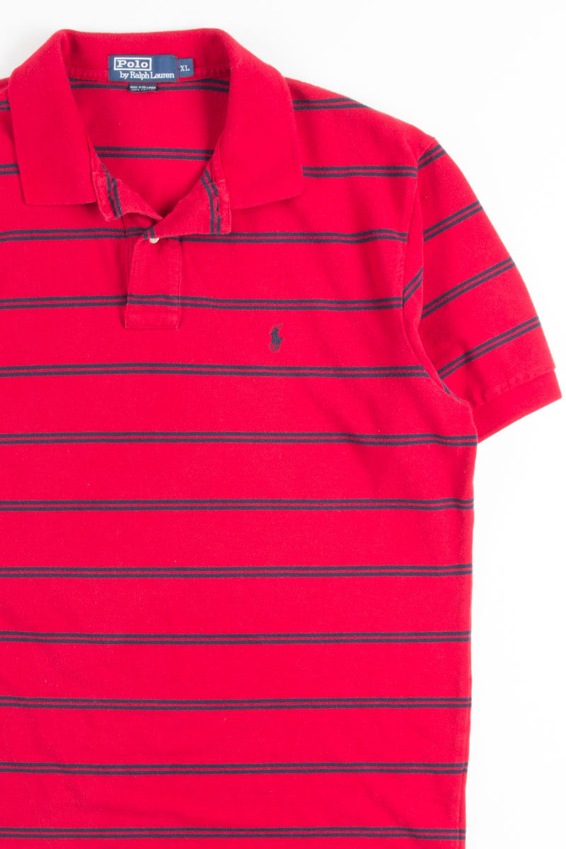 Red Striped Ralph Lauren Polo Shirt