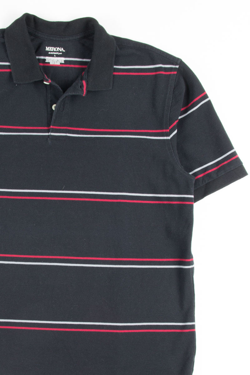 Black Striped Polo Shirt