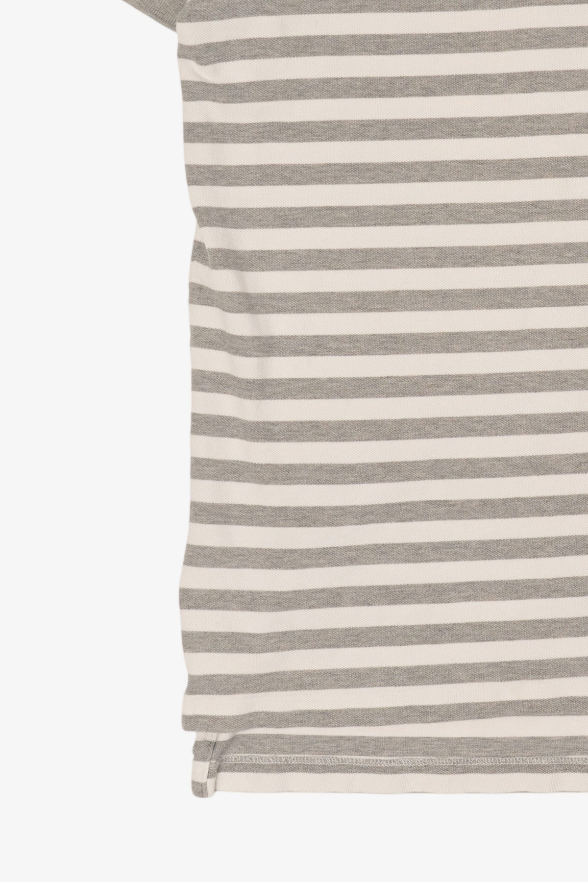 Vintage Gray Striped Polo By Ralph Lauren Top (1990s)