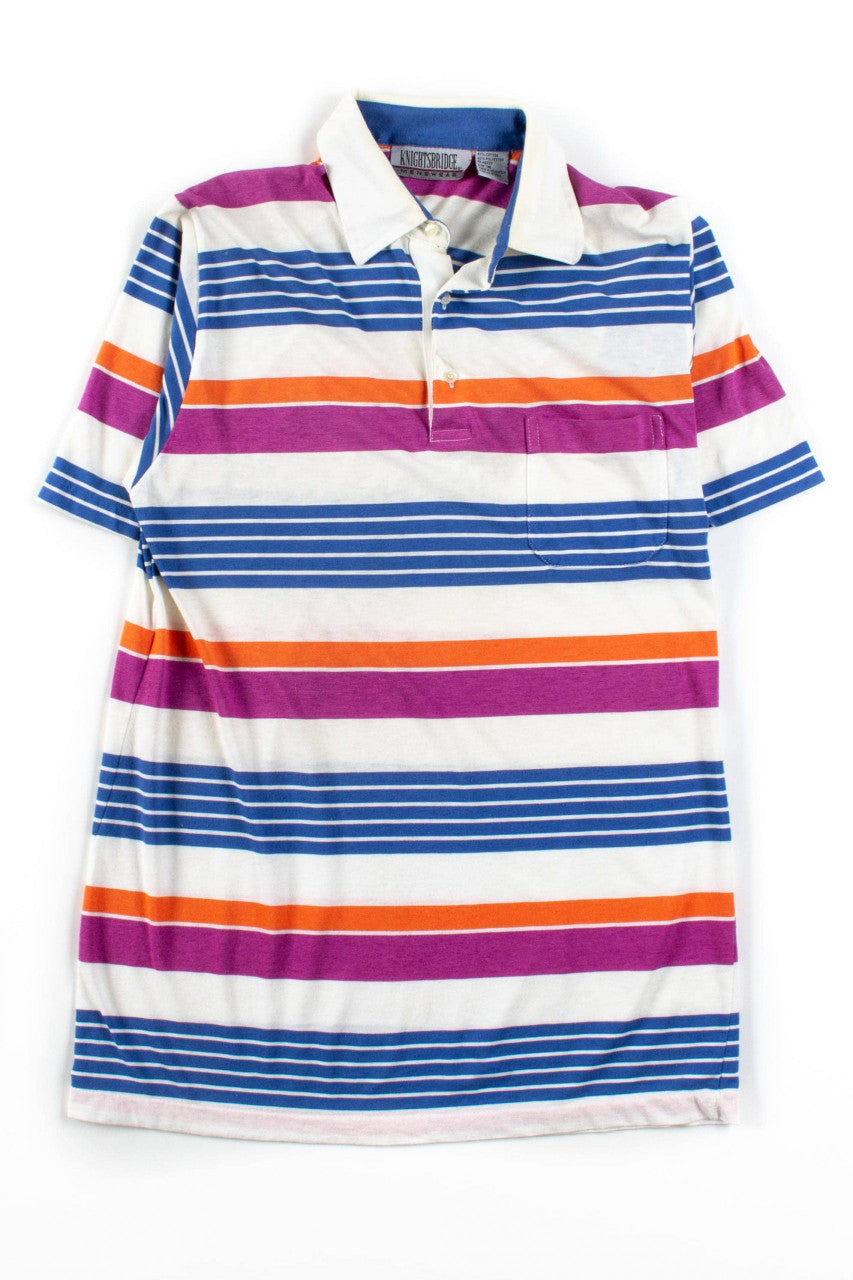 Vintage Knightsbridge Striped Polo Shirt