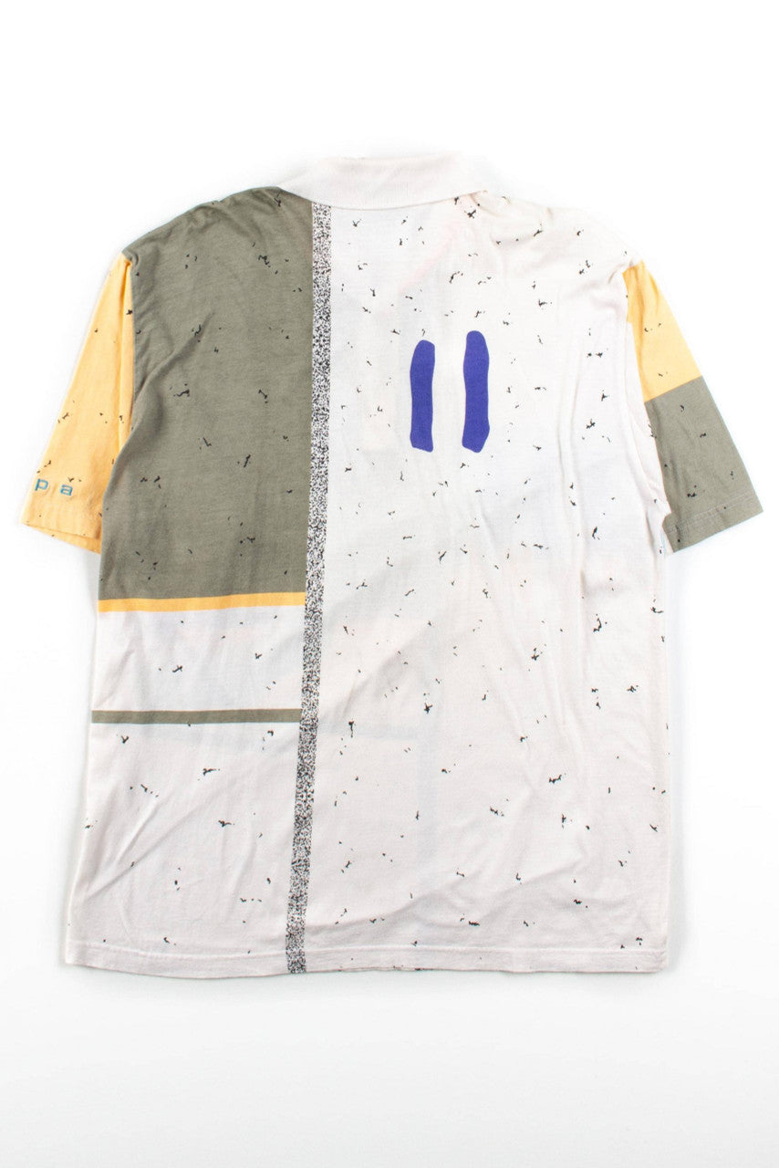 Vintage Abstract Ixspa Polo Shirt