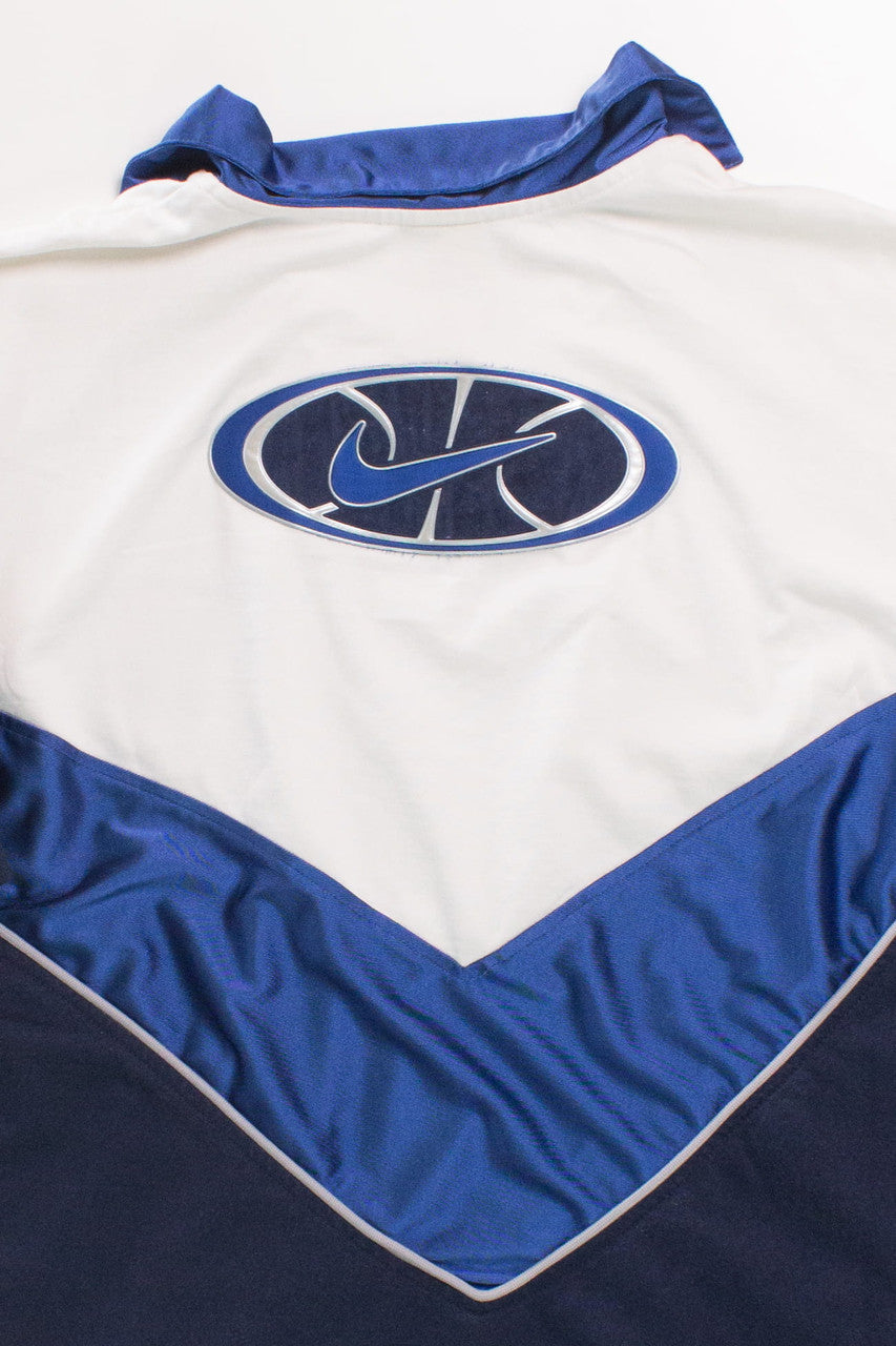 Vintage Blue and White Nike Polo Shirt