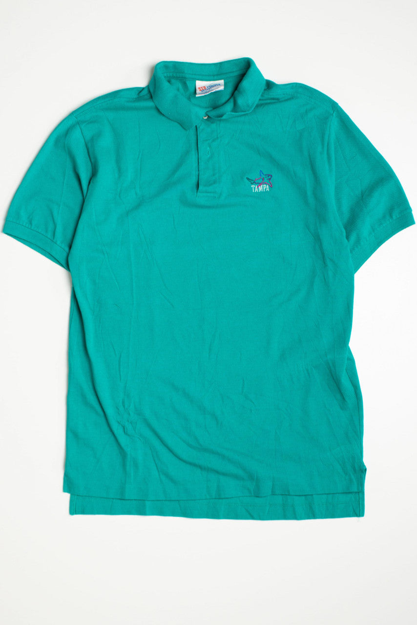 Embroidered Shark Tampa Polo Shirt
