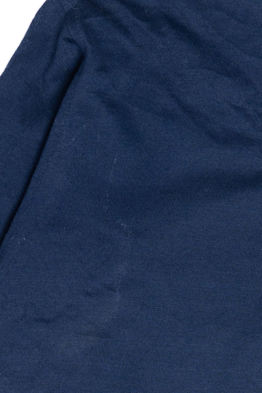 Vintage Navy Long Sleeve Cross Creek Polo Shirt