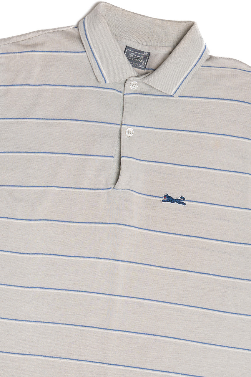 Vintage Gray & Blue Le Tigre Polo Shirt