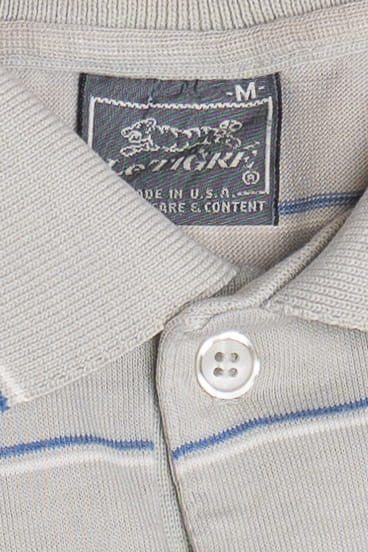 Vintage Gray & Blue Le Tigre Polo Shirt