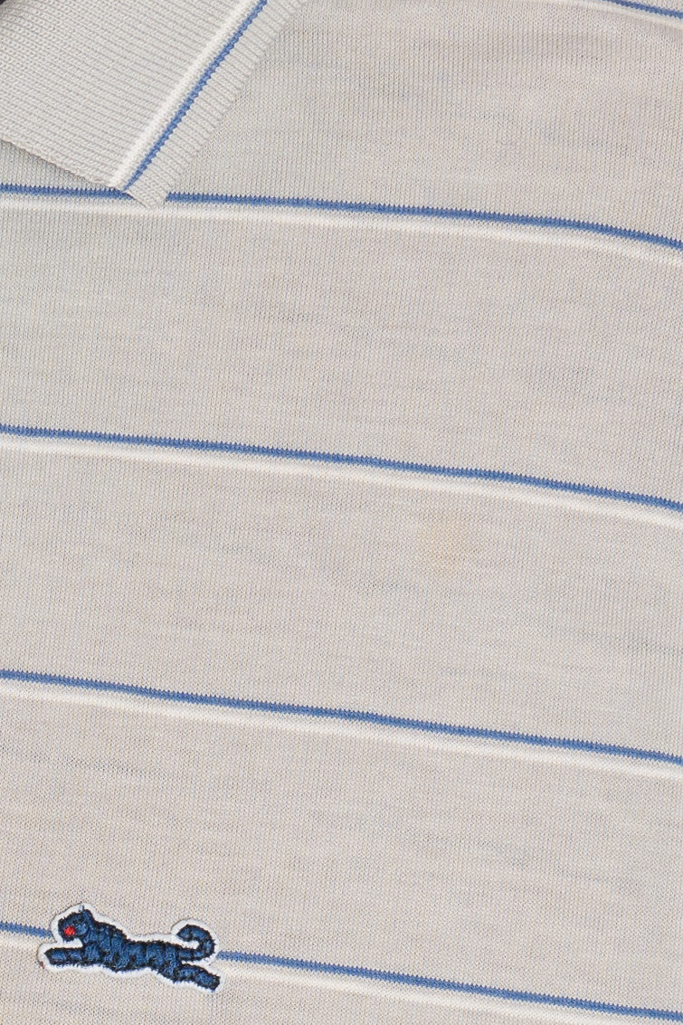 Vintage Gray & Blue Le Tigre Polo Shirt