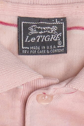 Vintage Pink Le Tigre Polo Shirt
