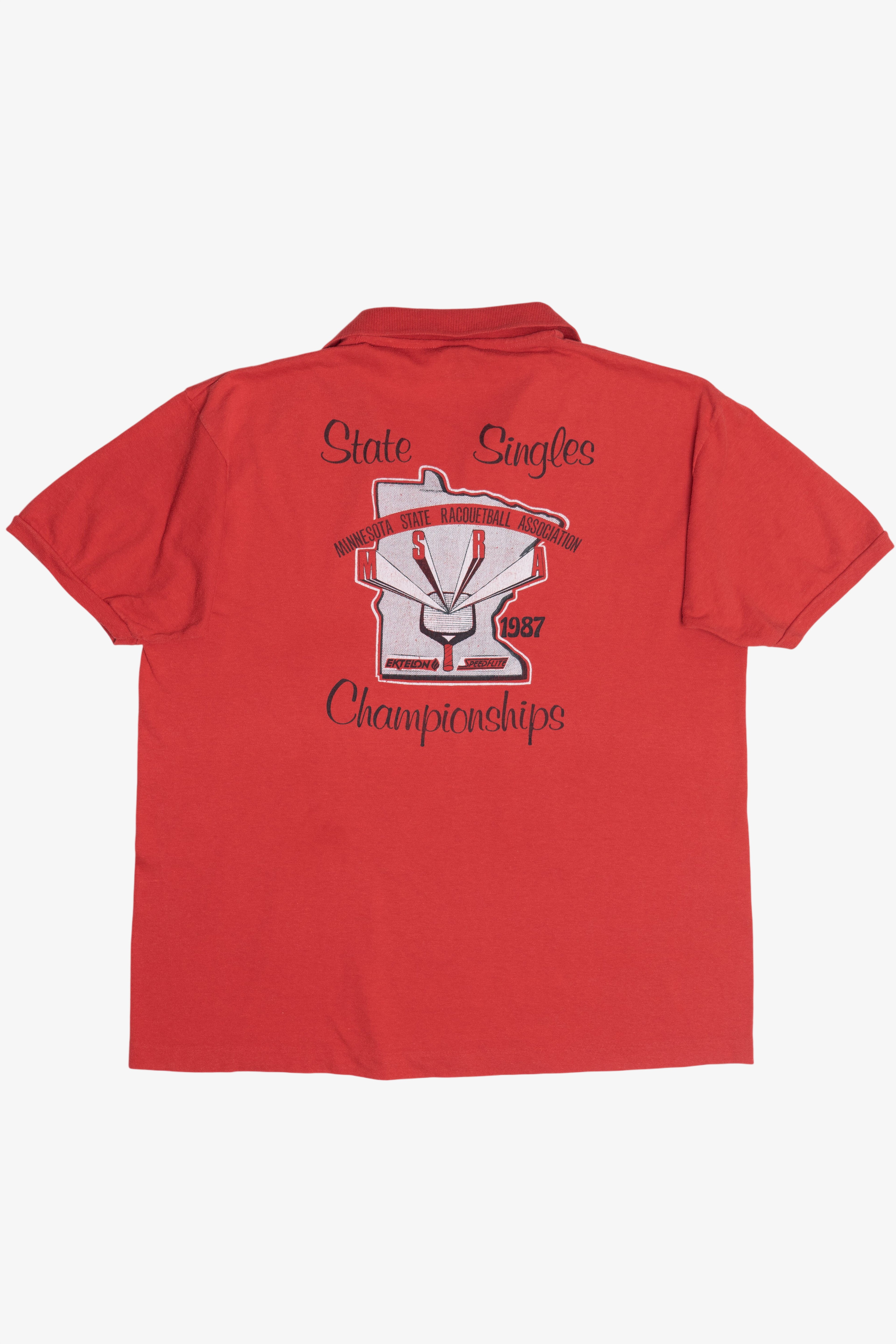 Vintage 1987 MSRA Minnesota State Singles Racquetball Championships Polo (1980s)
