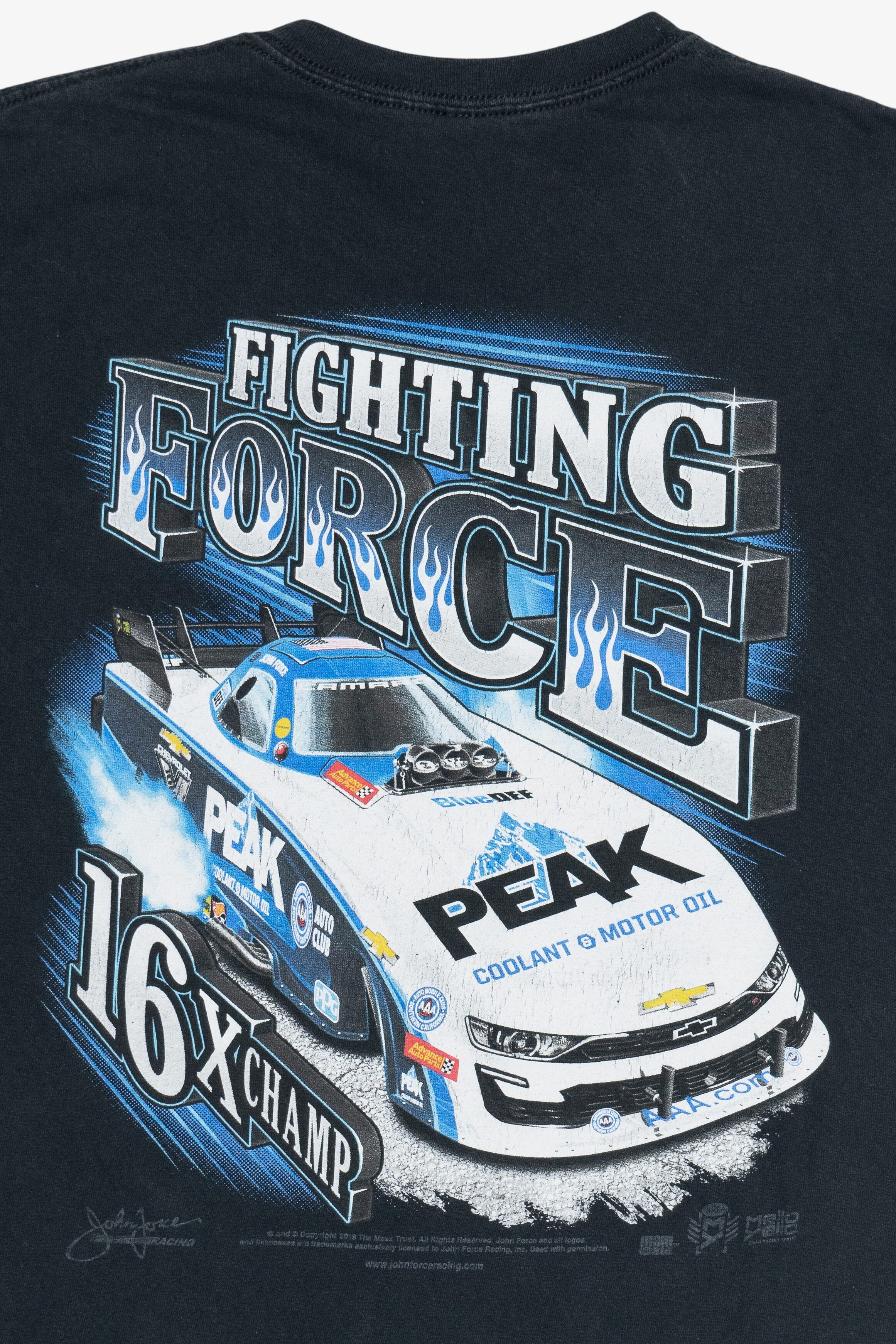 John Force "Fighting 16 X Champ" Racing T-Shirt (2010s)