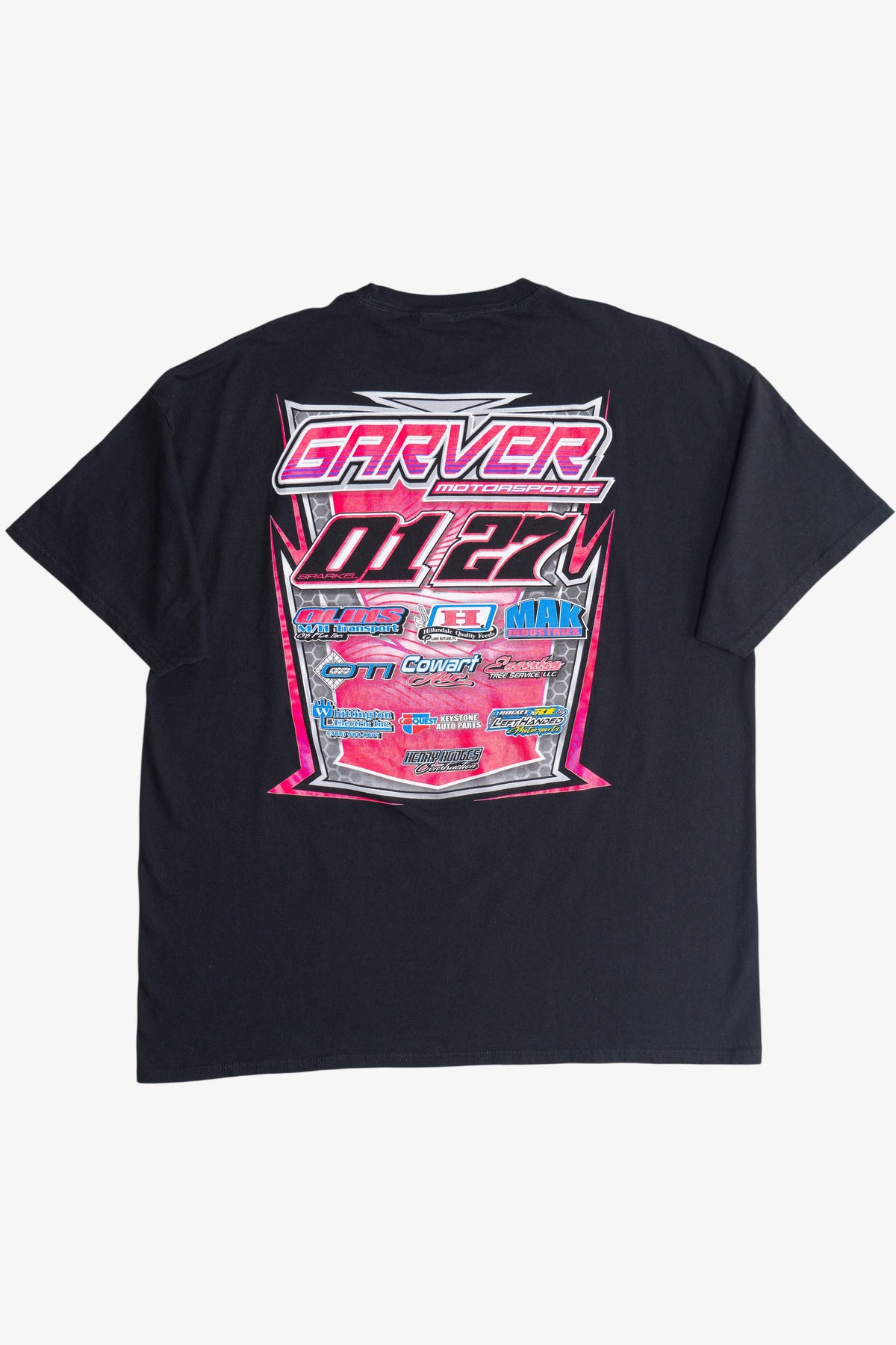 Jason Garver Motorsports #01 Starke Florida Racing Front/Back Print T-Shirt (2020s)