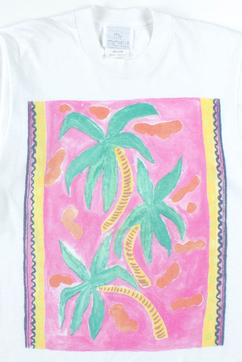 Watercolor Palm Print T-Shirt