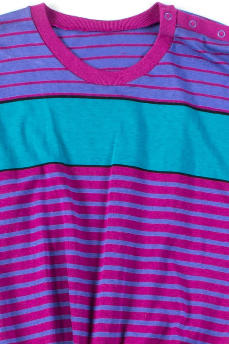 Purple & Teal Striped Leotard