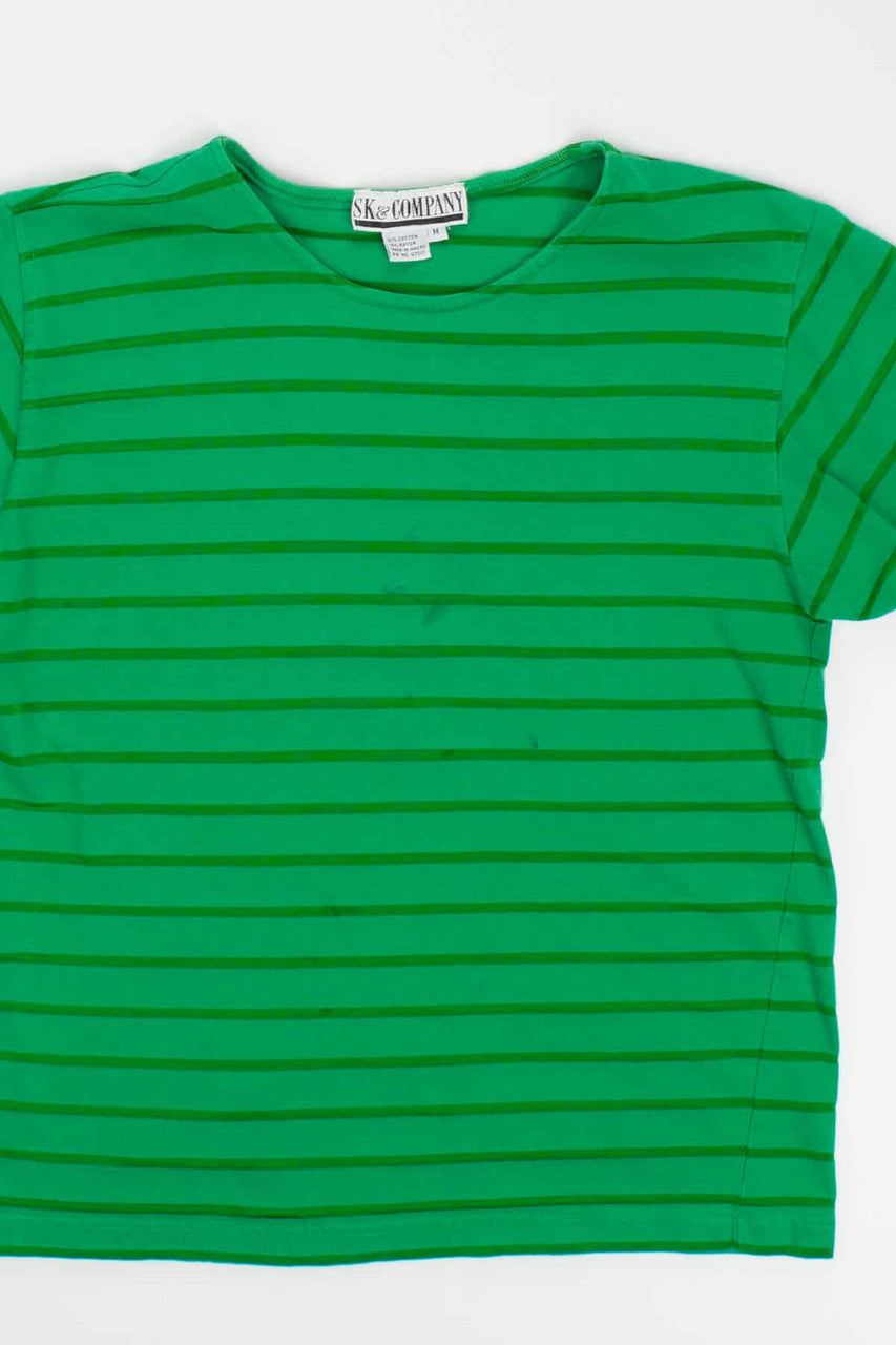 Green Striped Vintage Tee