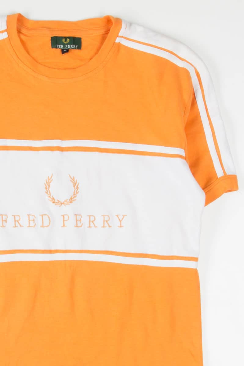 Orange Stripe Fred Perry T-Shirt