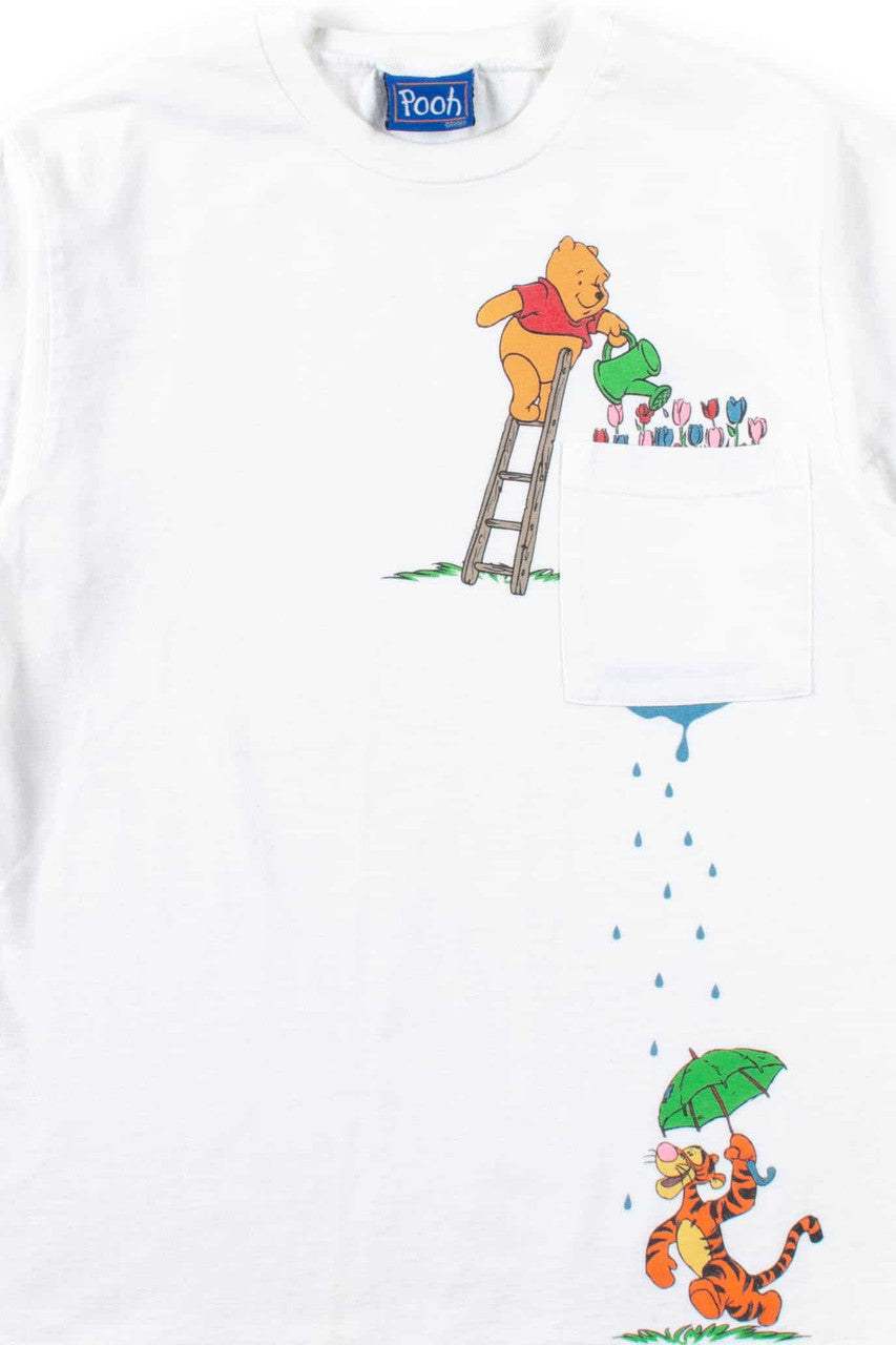 Pooh Makes It Rain Pocket T-Shirt