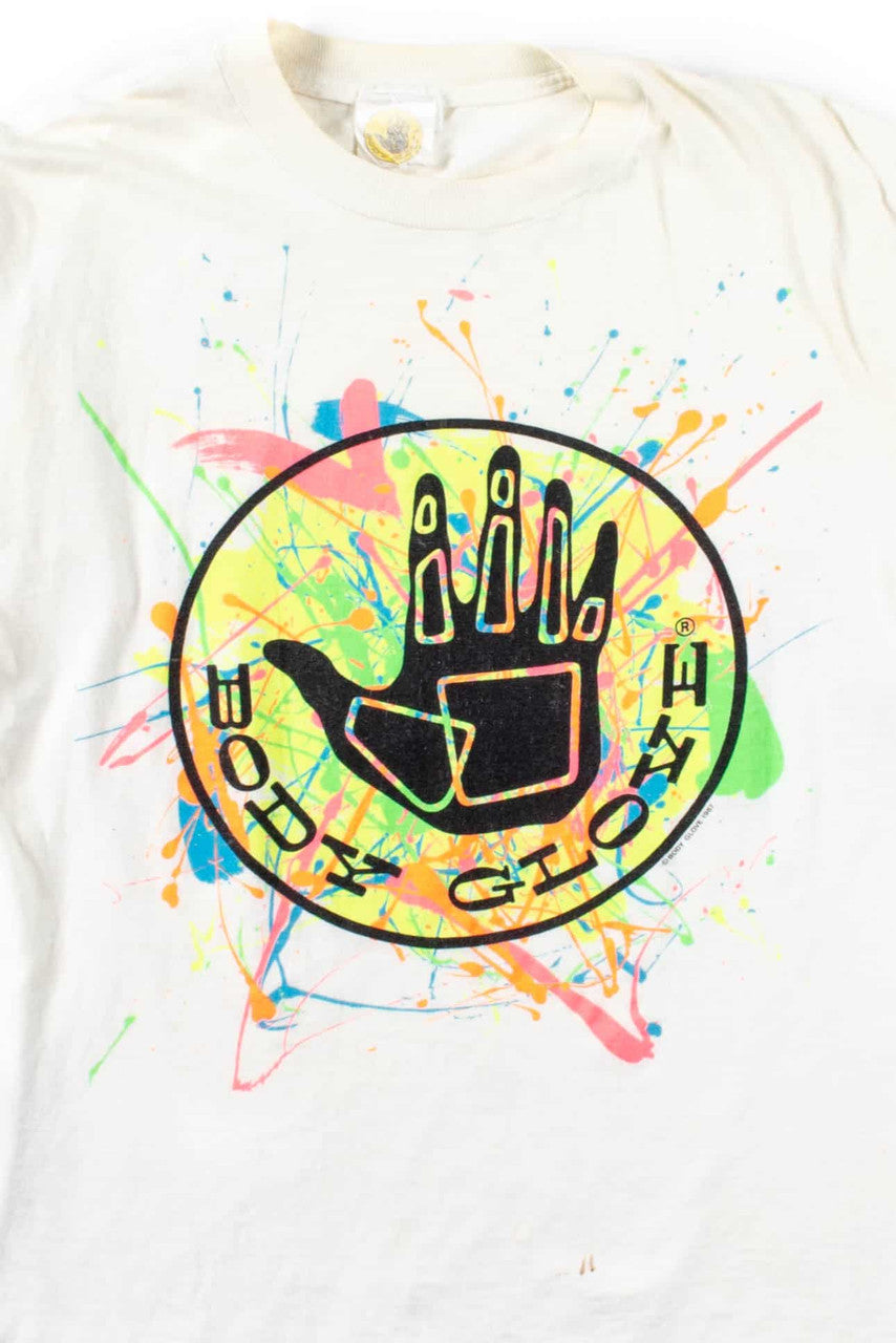 Body Glove Neon Splatter T-Shirt (1987, Single Stitch)