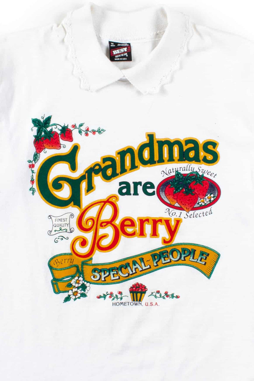 Grandmas Are Berry Special Collared T-Shirt (Single Stitch)