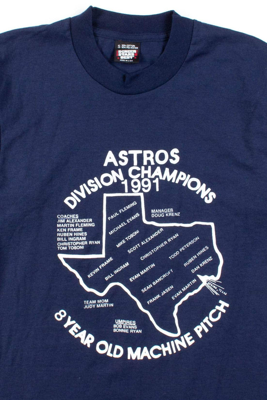 Astros Division Champs T-Shirt (1991, Single Stitch)