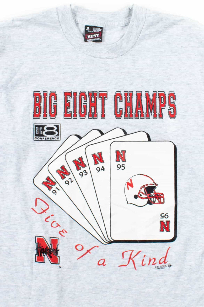 Nebraska Big Eight Champs T-Shirt (1995, Single Stitch)