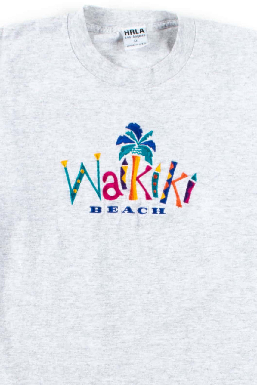 Waikiki Beach T-Shirt (Single Stitch)
