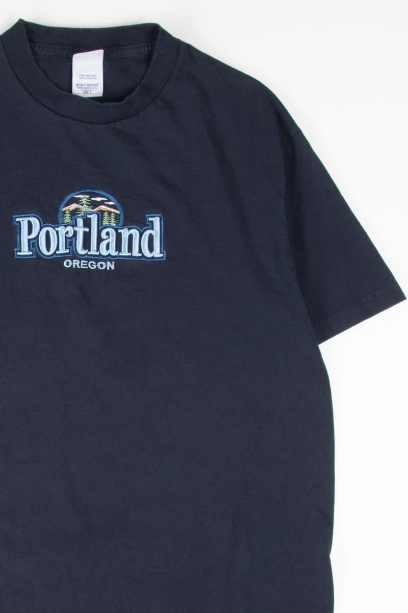 Portland Oregon Embroidered T-Shirt