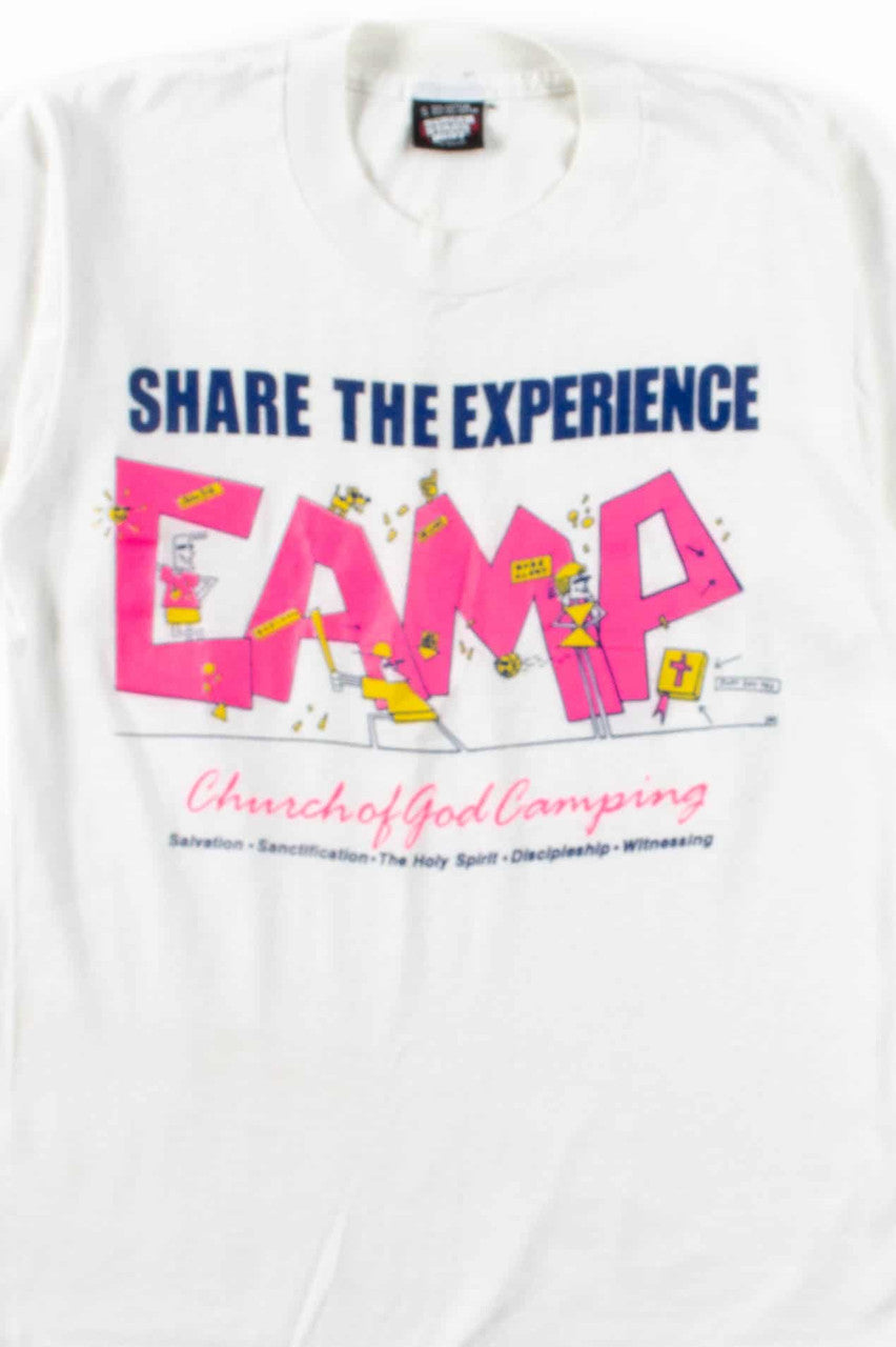 Church Of God Camping T-Shirt (Small, Single Stitch)