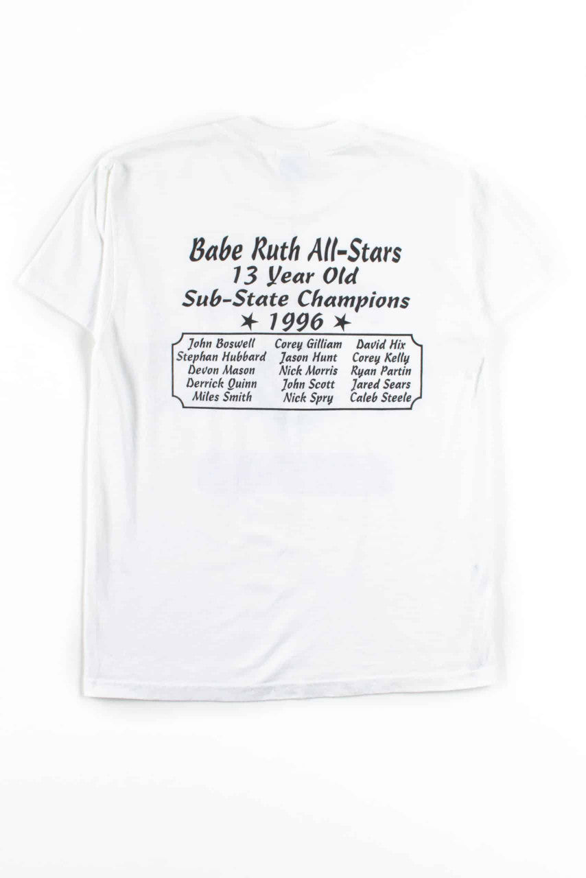 Babe Ruth All Star Champions T-Shirt (1996, Single Stitch)