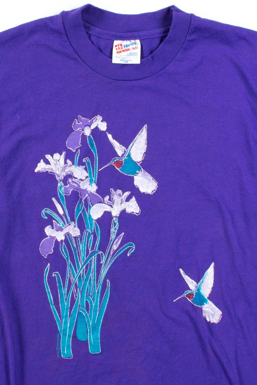Purple Hummingbirds T-Shirt (1990, Single Stitch)