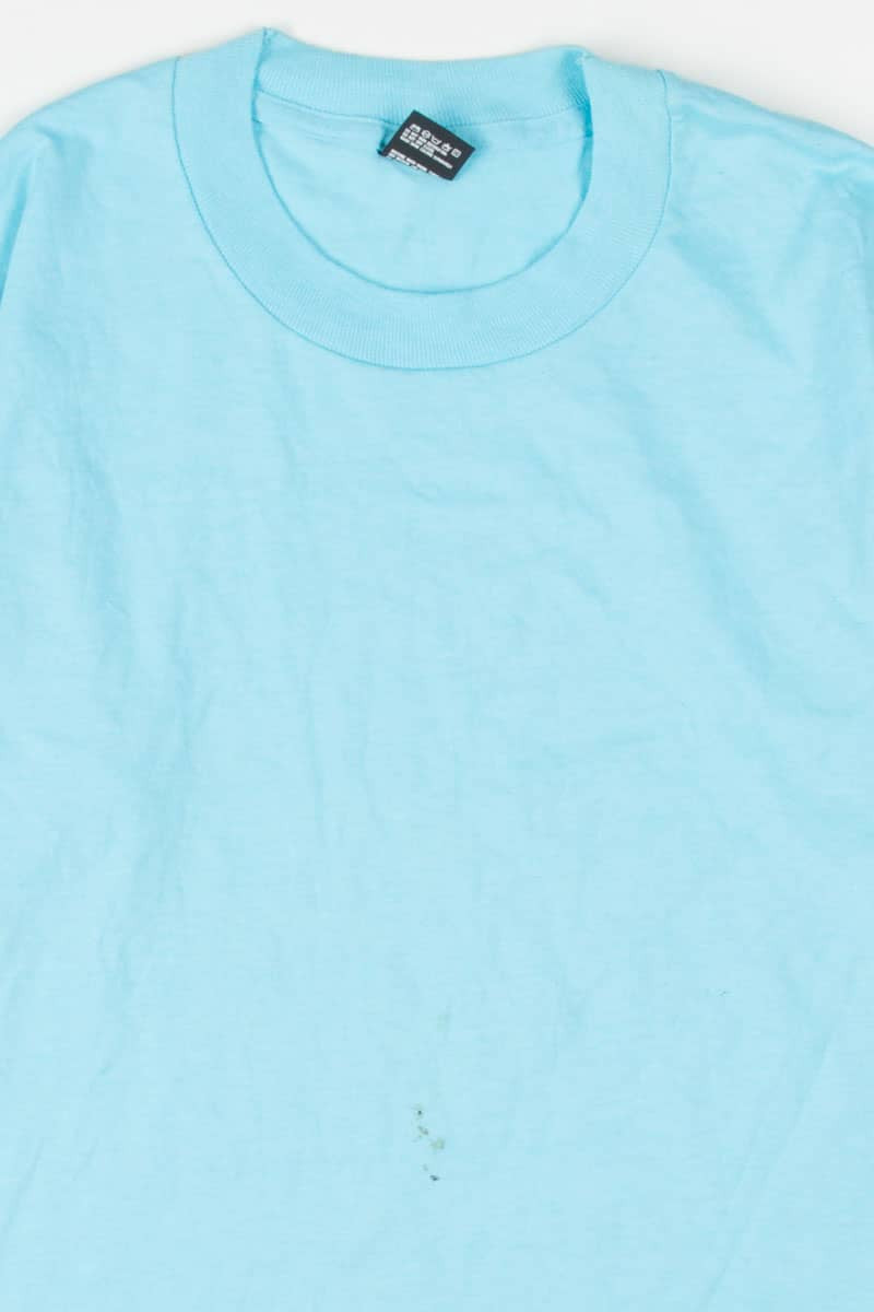 Stained Light Blue Fruit of The Loom T-Shirt (Single Stitch)