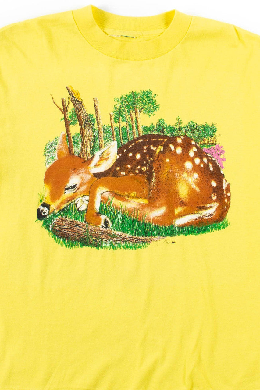 Sleepy Fawn T-Shirt (Single Stitch)