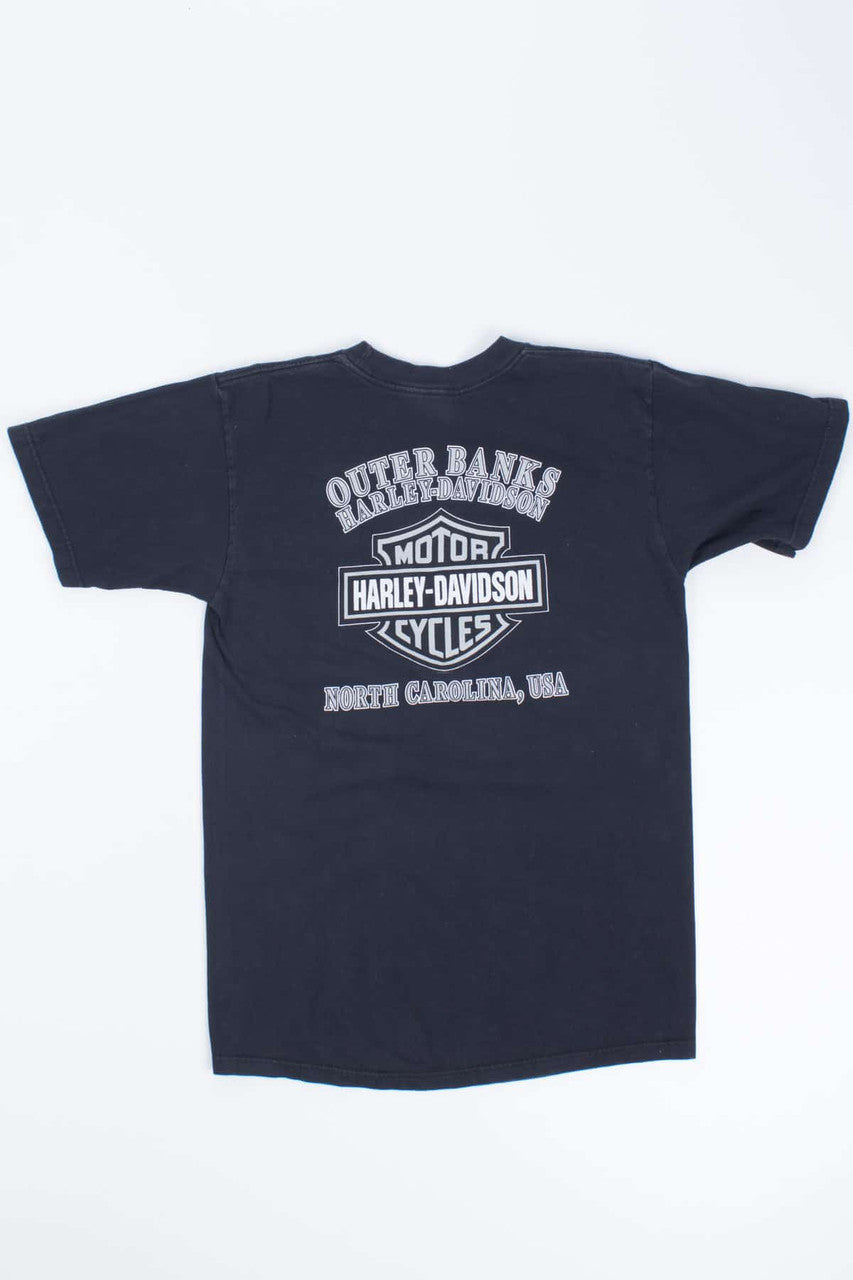 Outer Banks Harley Davidson Skull T-shirt