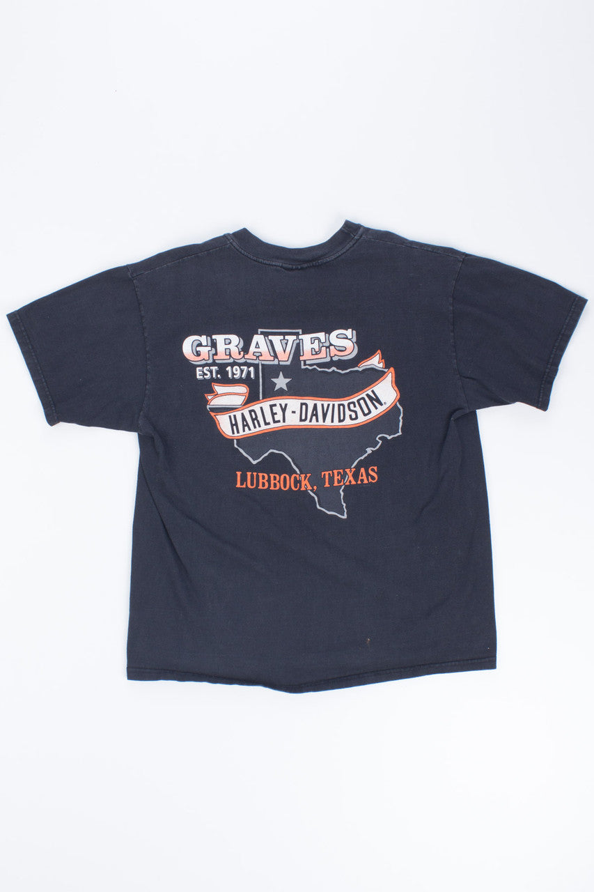 Faded 98' Harley Davidson Pocket Tee
